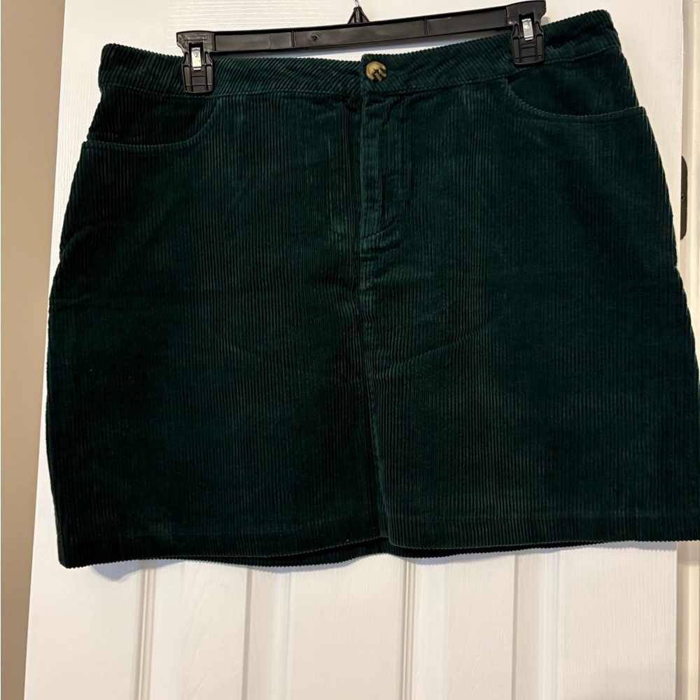 Forever 21 Forest Green Corduroy Skirt